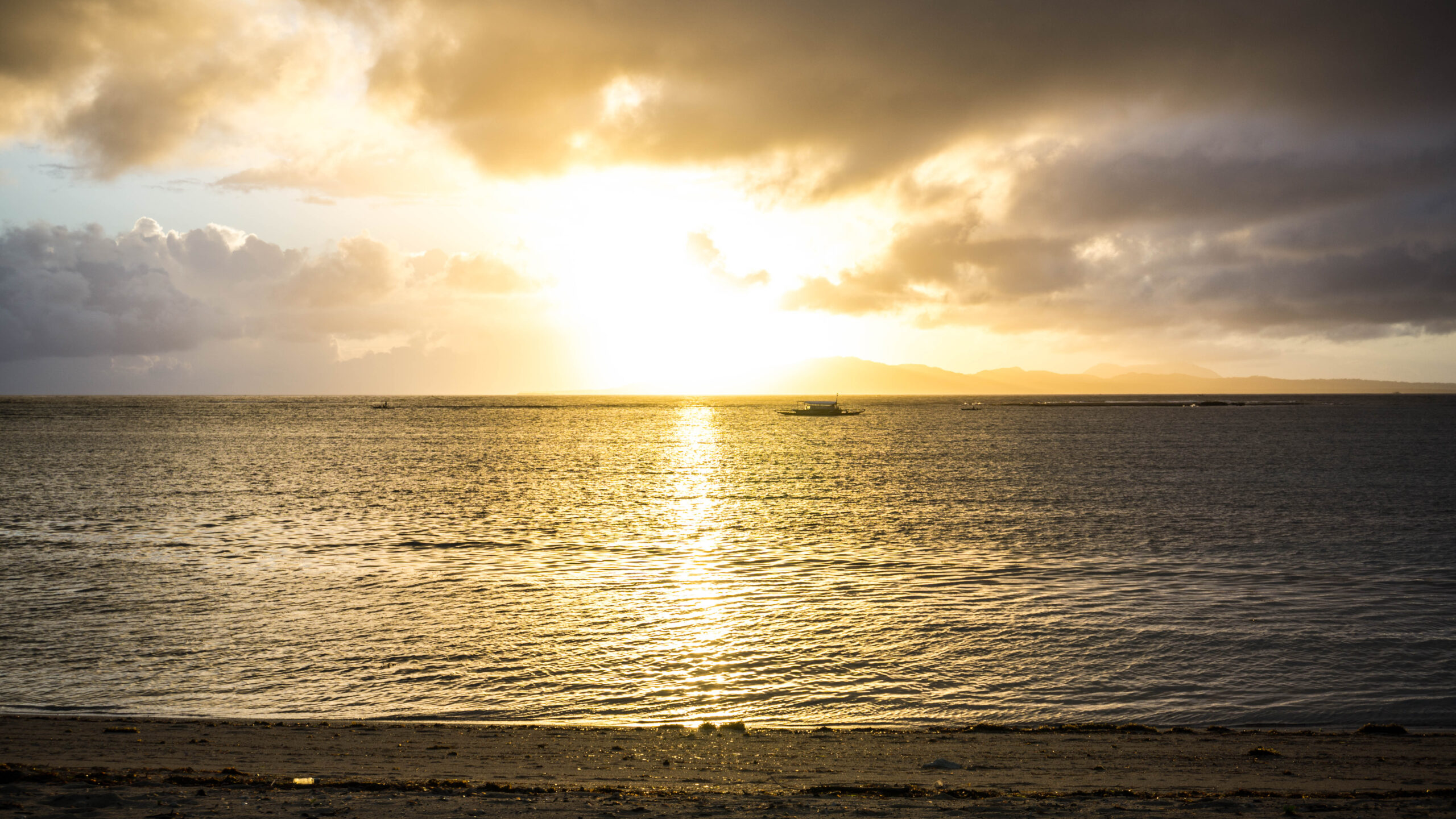 The golden sunrise at Cagbalete Island