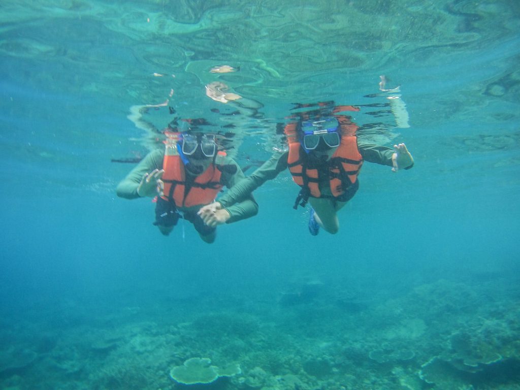 Snorkeling gears and life jackets is included in the Island Hopping Package
