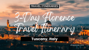 3-Day Florence, Italy Travel Itinerary